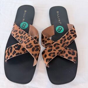 Billini Brown Leopard Women's Sandals